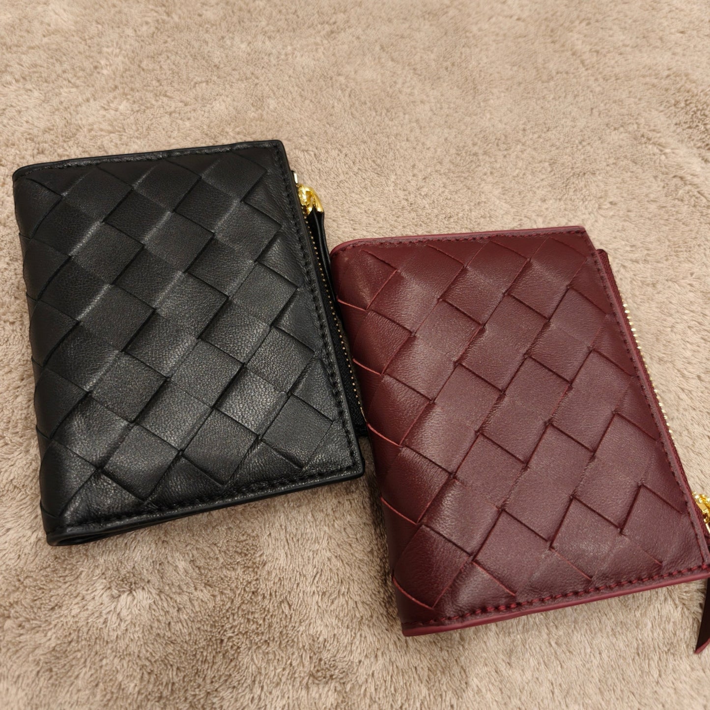 Lola Sheepskin Woven Wallet