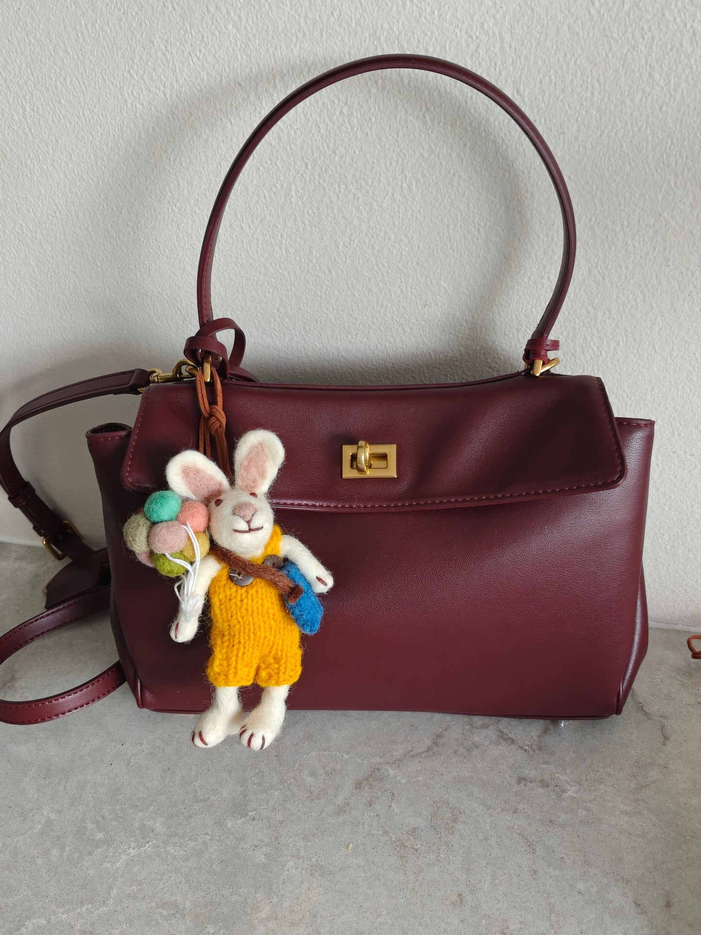 Handmade Wool Felt Bag Charm