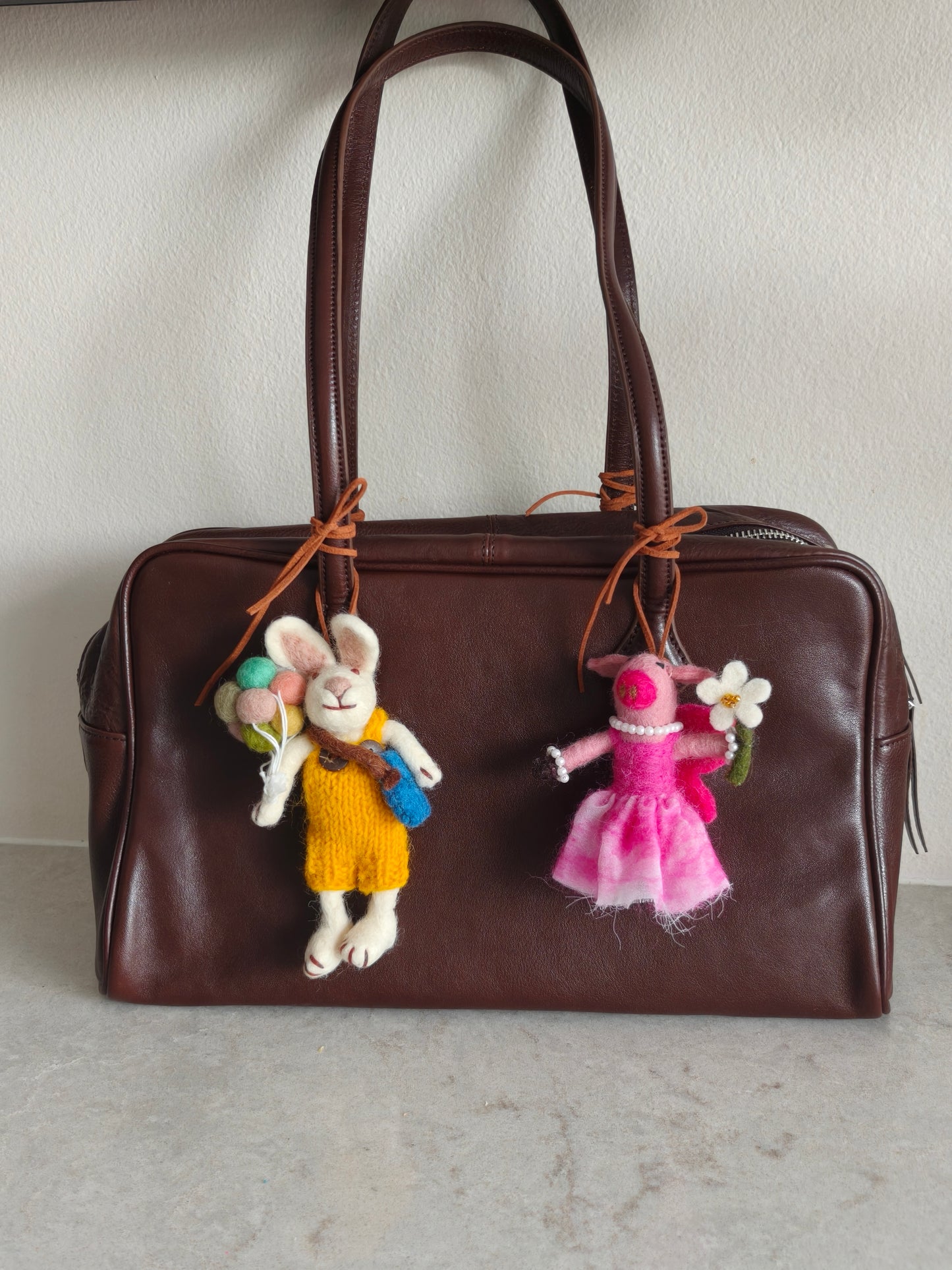 Handmade Wool Felt Bag Charm