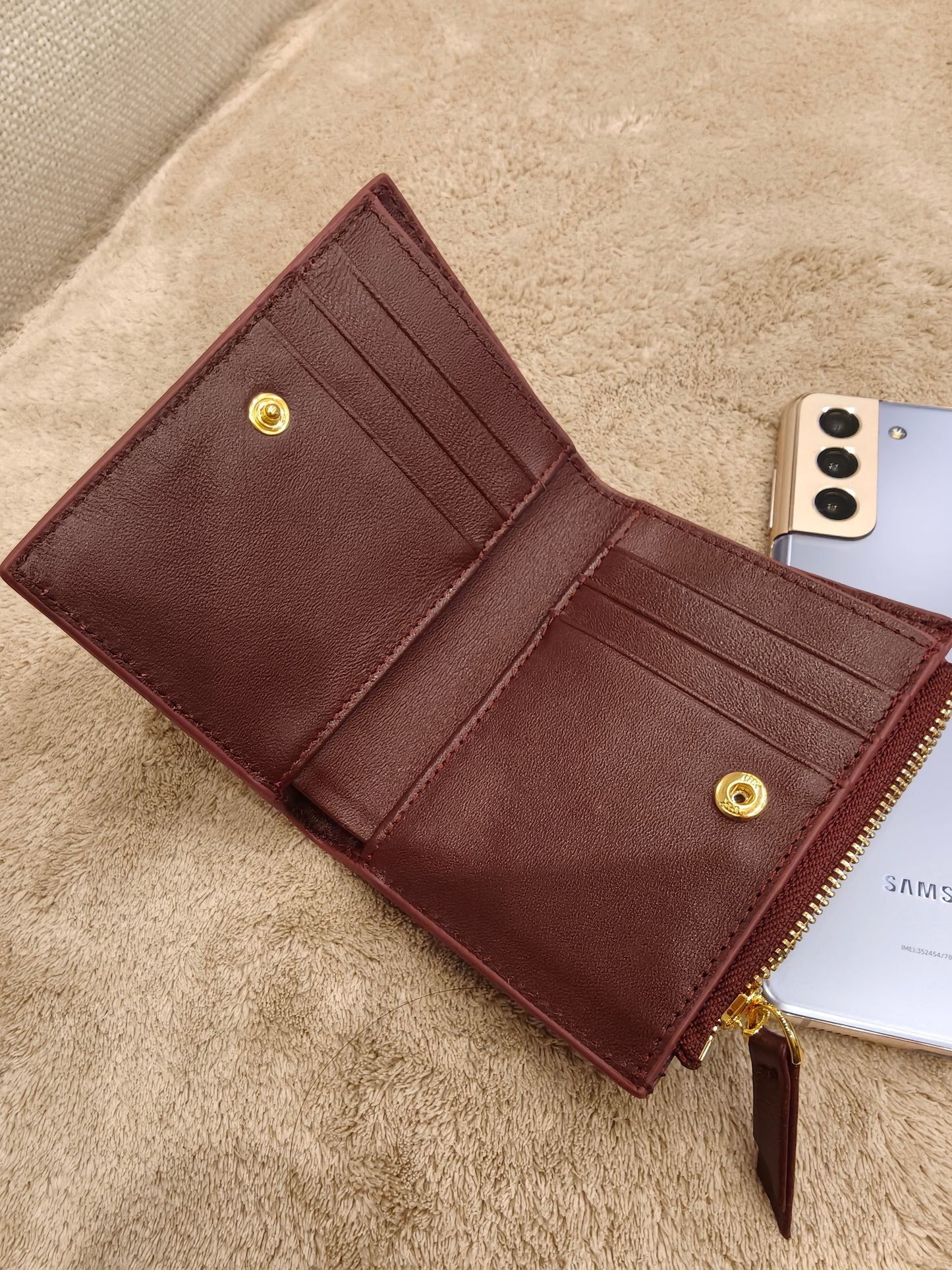 Lola - Sheepskin Woven Short Wallet