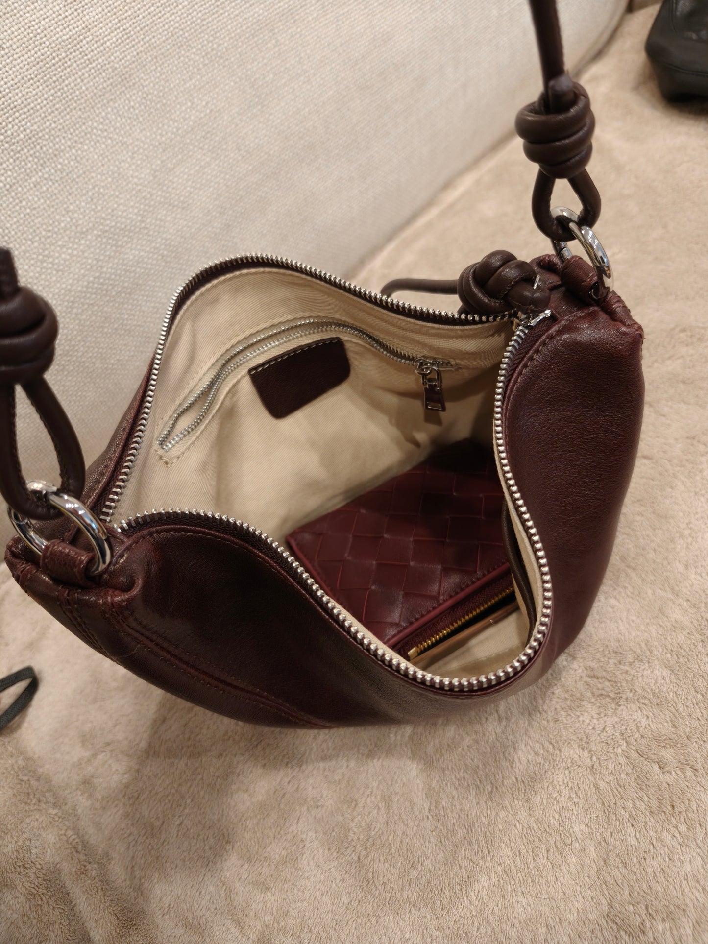 Solara - Genuine Leather Crescent Saddle Bag – Women's Crossbody Shoulder Bag