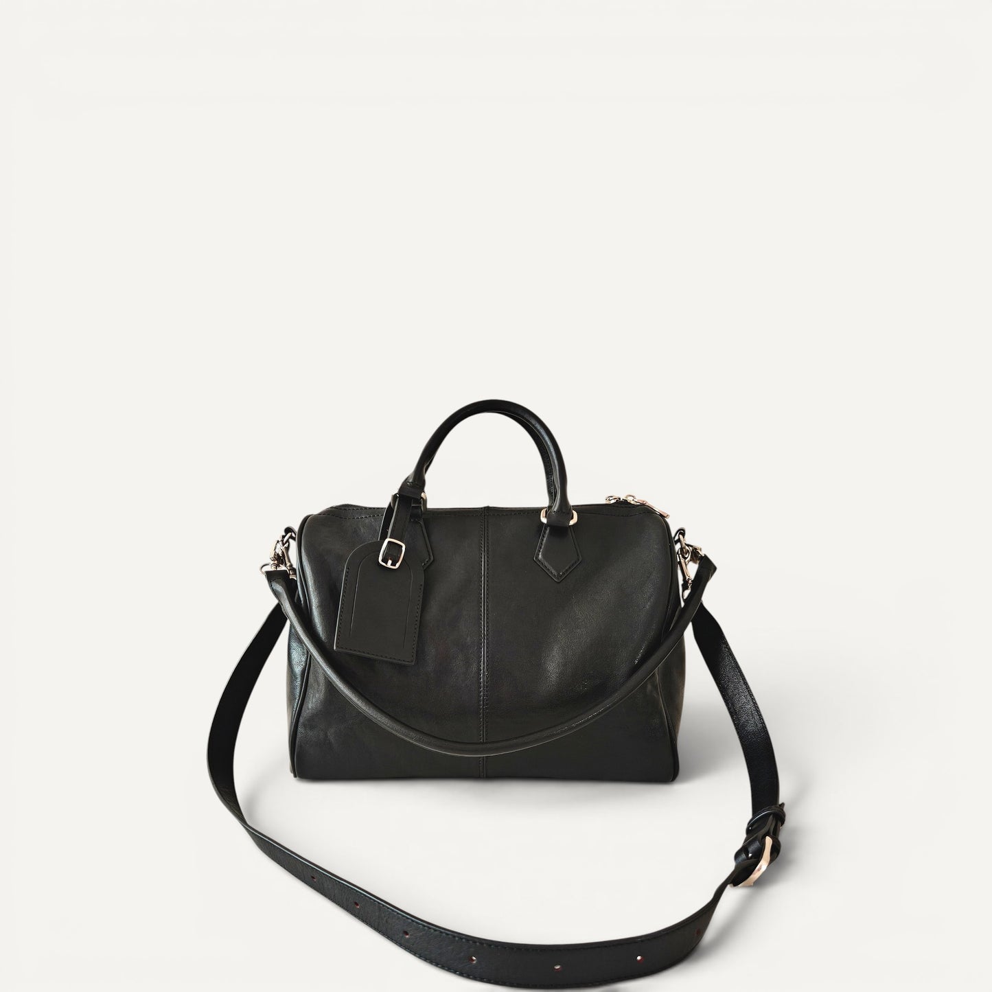 Mercer Structured Leather Top Handle Bag
