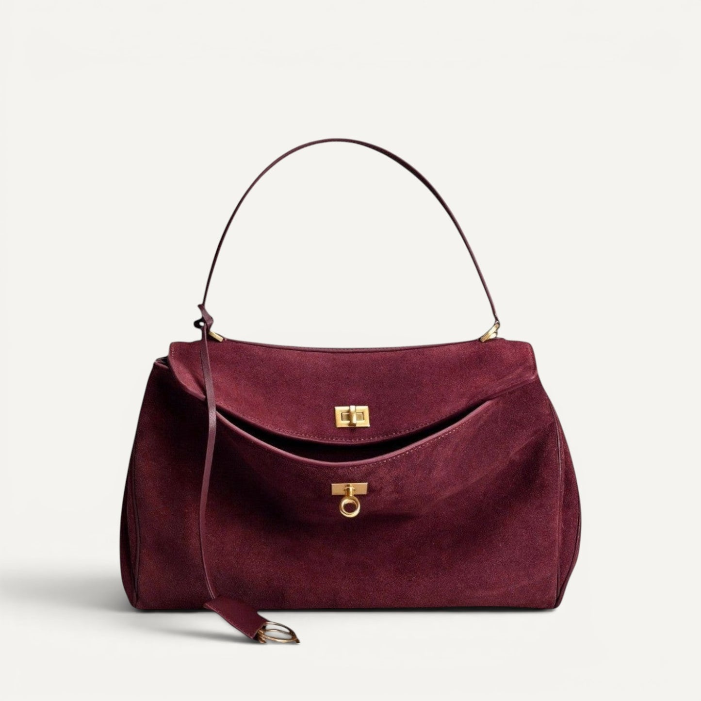 Harper (Suede) Large Size Leather Shoulder Bag