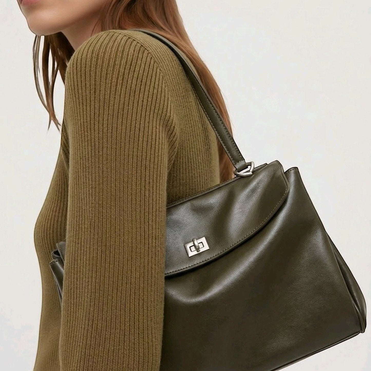 Harper Medium Size Leather Shoulder Bag