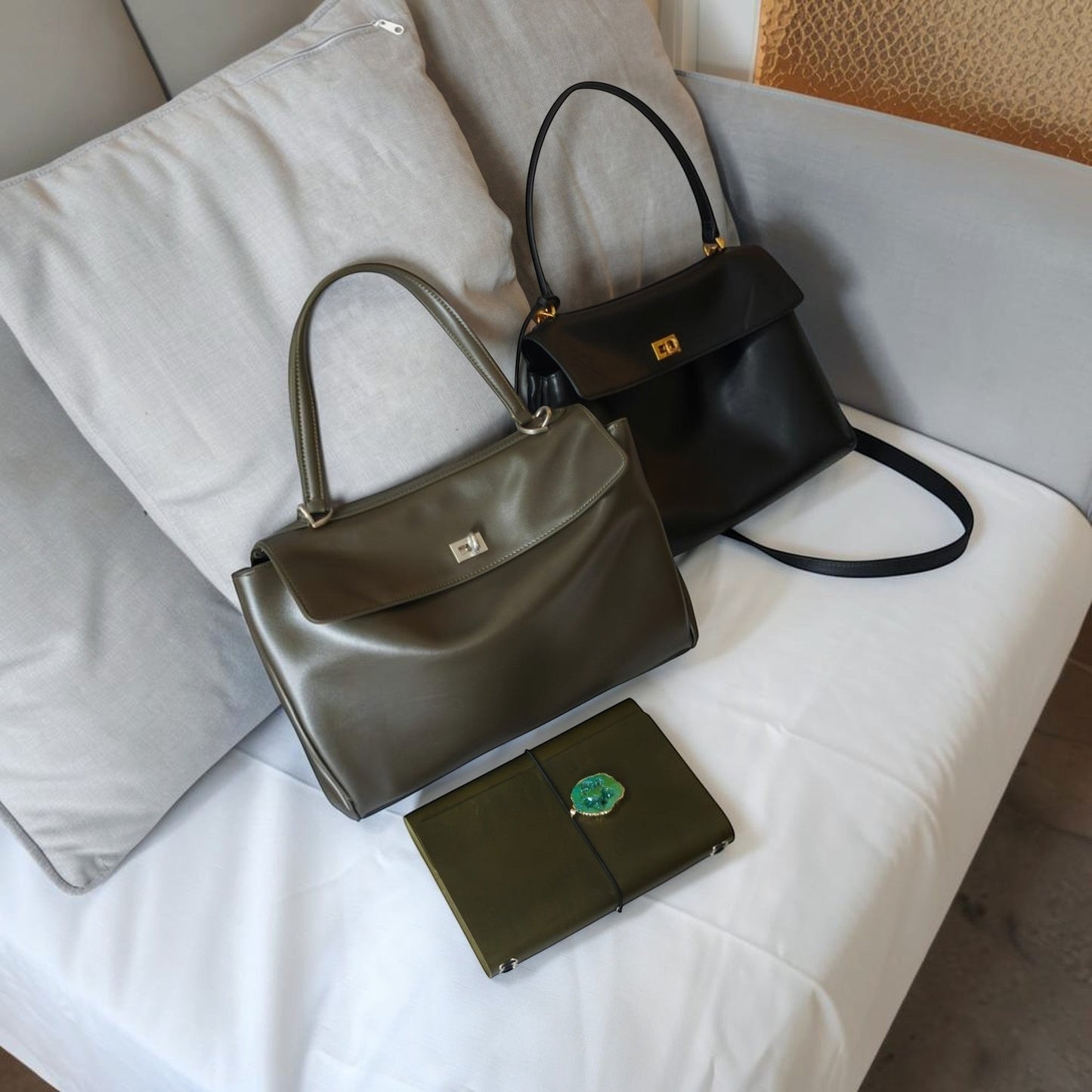Harper Large Size Leather Shoulder Bag