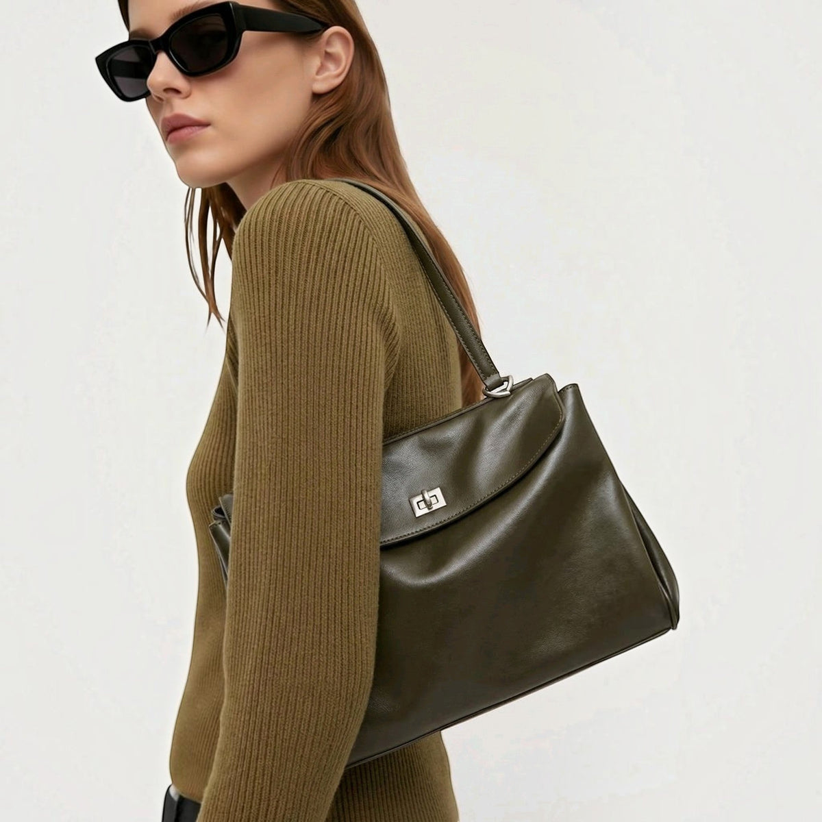 Harper Small Size Leather Shoulder Bag