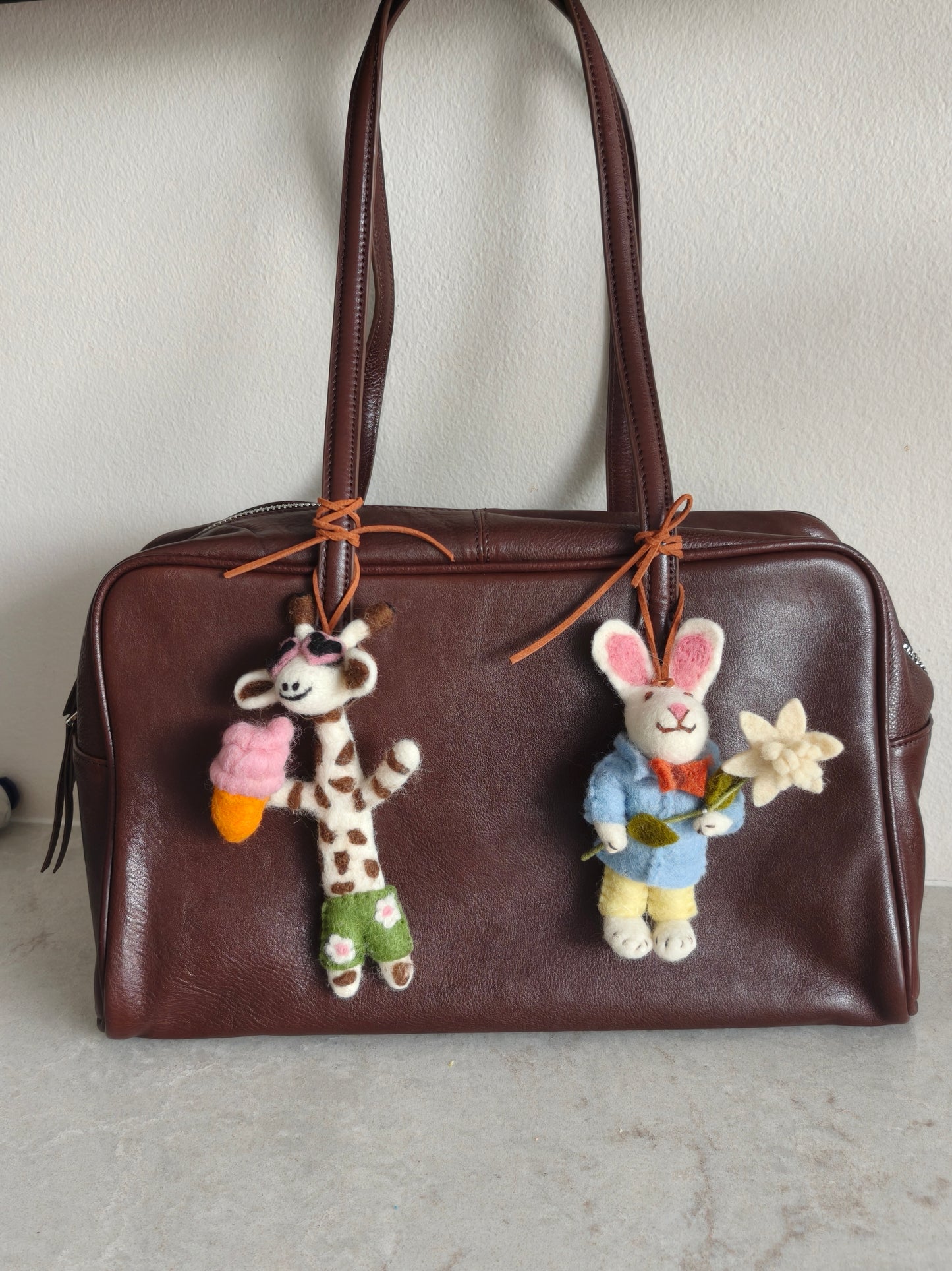 Handmade Wool Felt Bag Charm