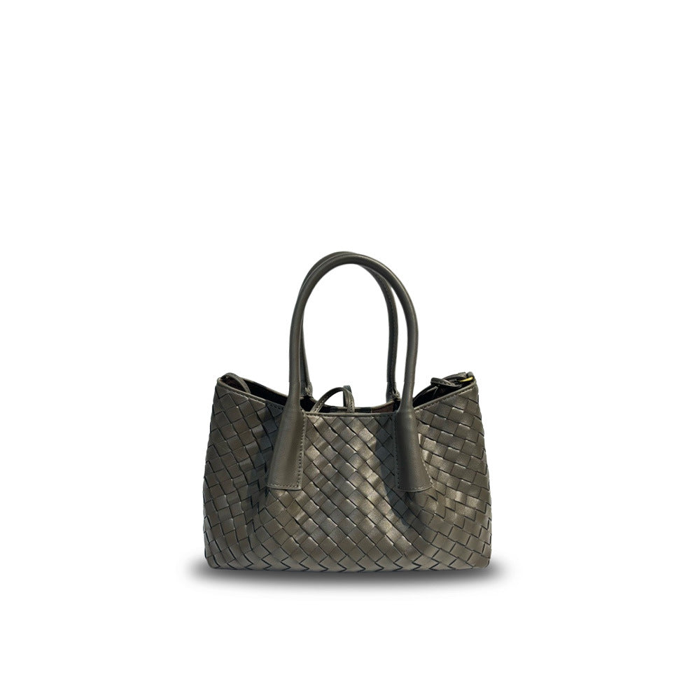 Sable -  Leather Woven Tote Bag