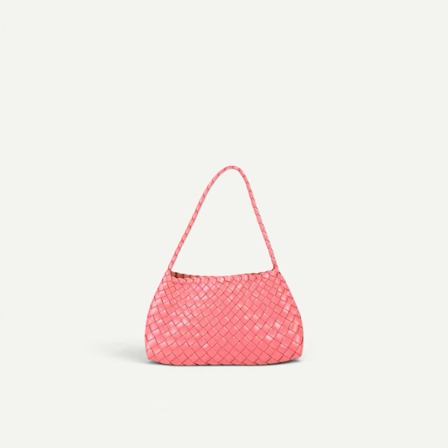 Emma Woven Full-Grain Leather Shoulder Bag