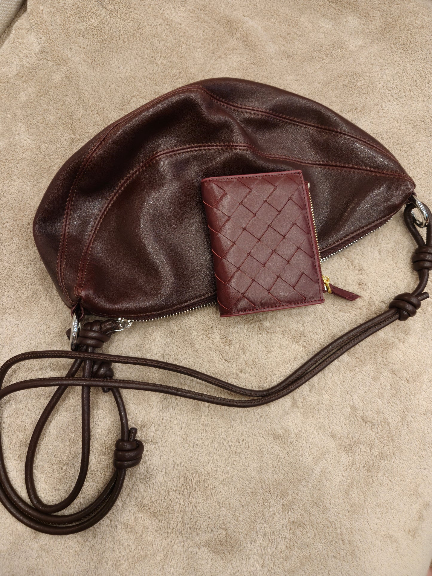 Solara - Genuine Leather Crescent Saddle Bag – Women's Crossbody Shoulder Bag