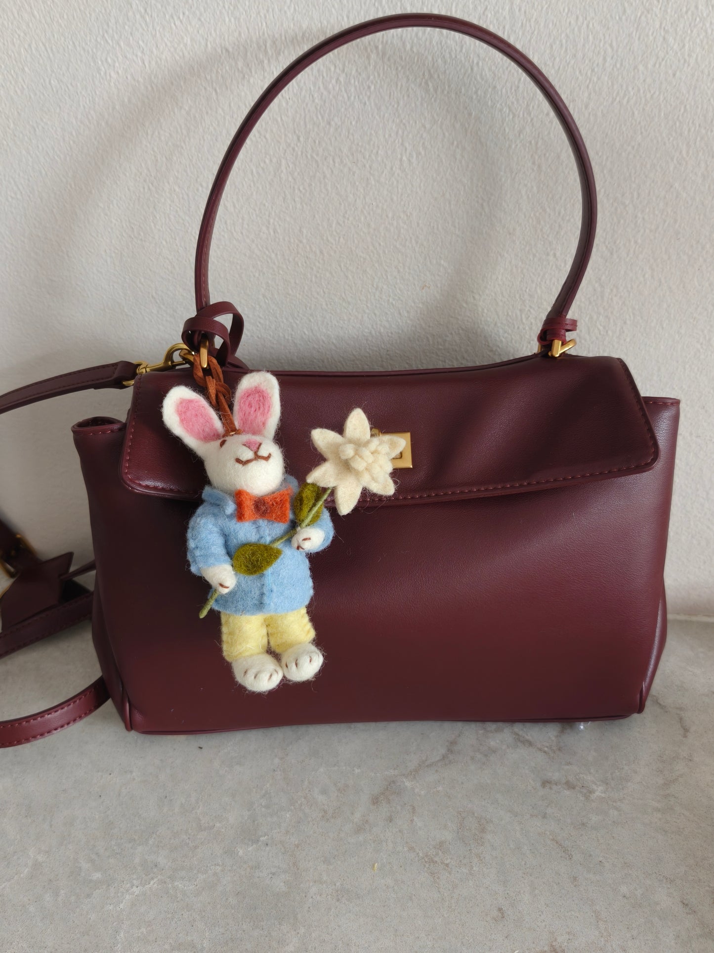 Handmade Wool Felt Bag Charm