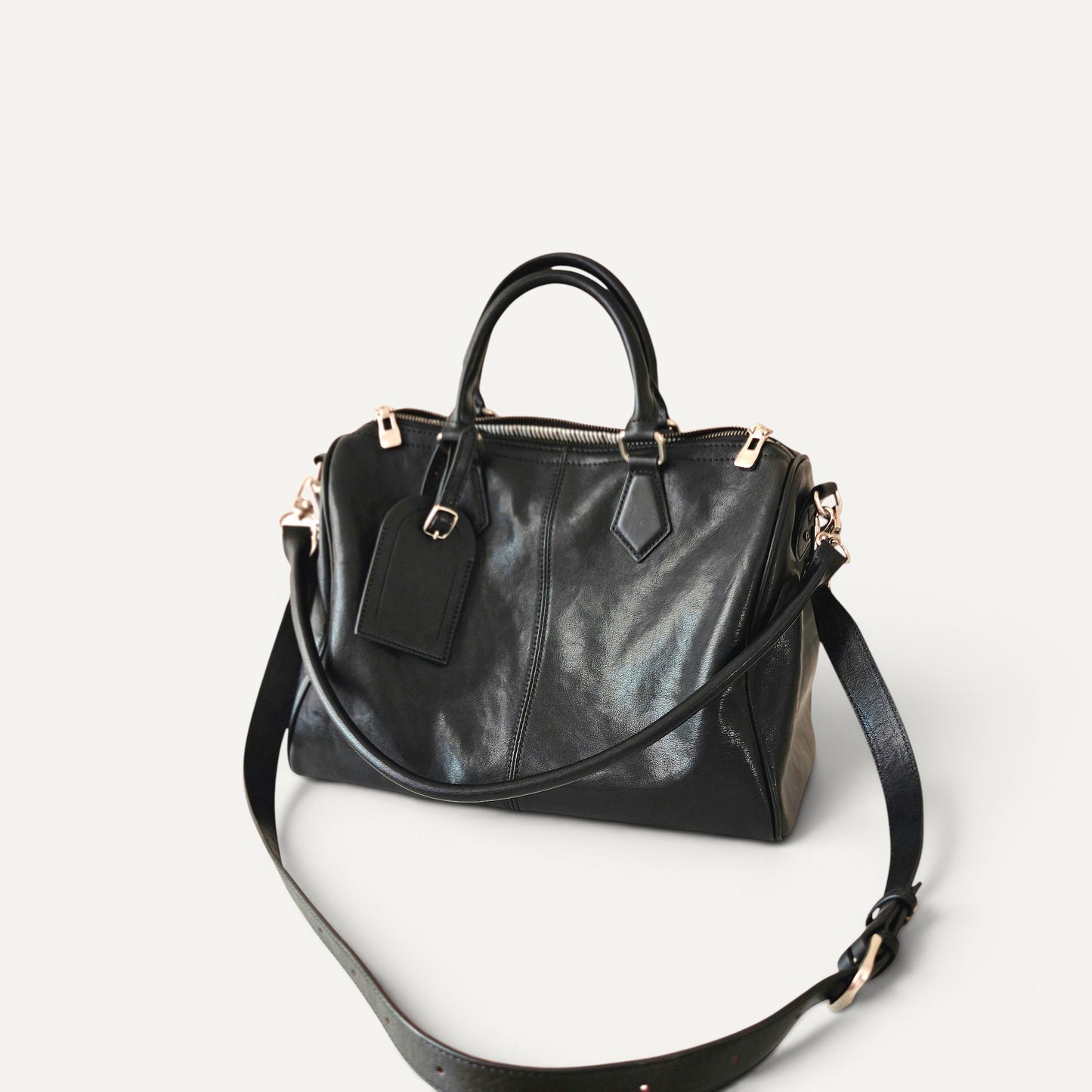 Mercer Structured Leather Top Handle Bag