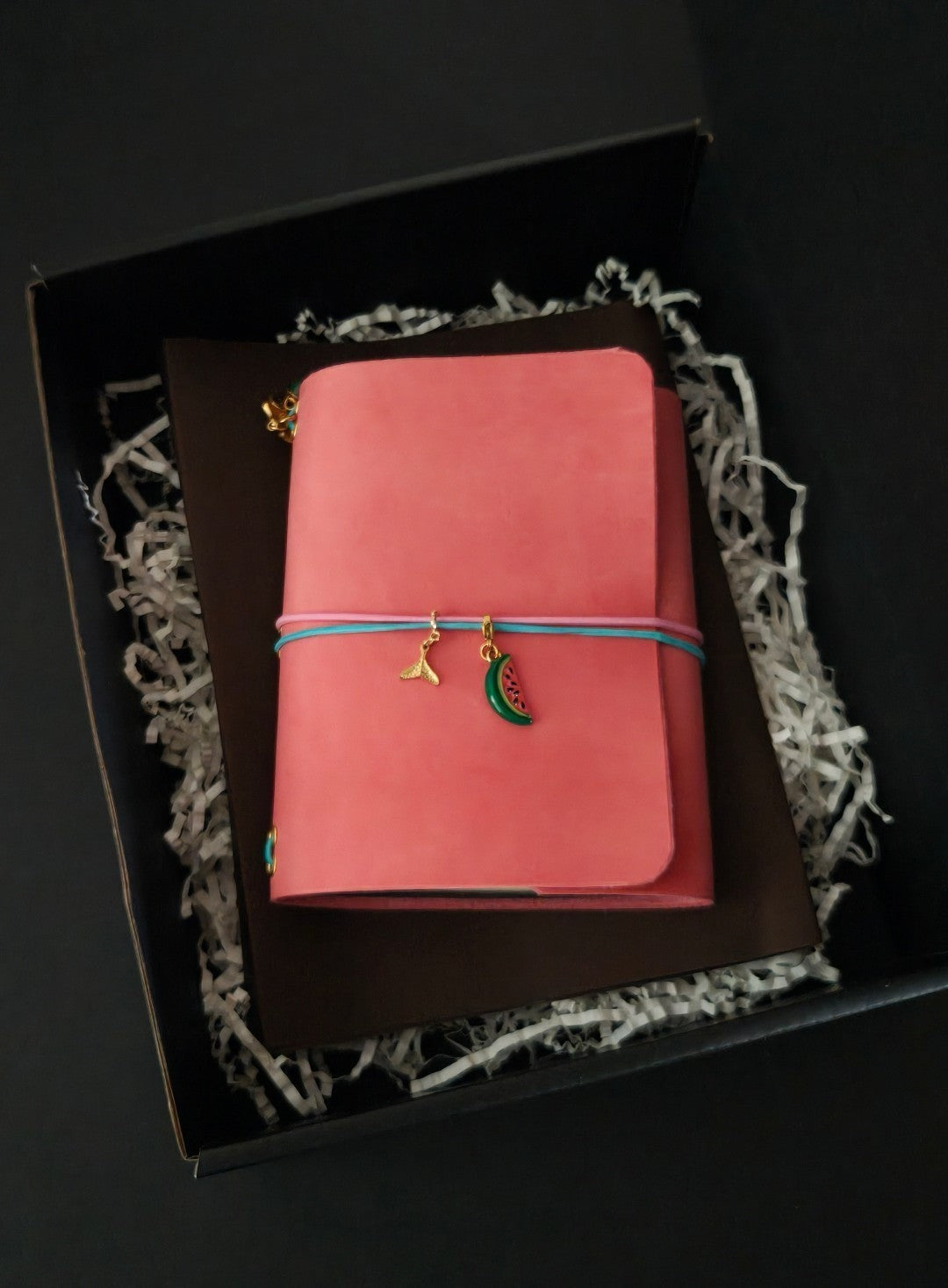 Compact Pocket Mini Leather Notebook Cover in premium Italian vegetable-tanned leather for passport-size notebooks