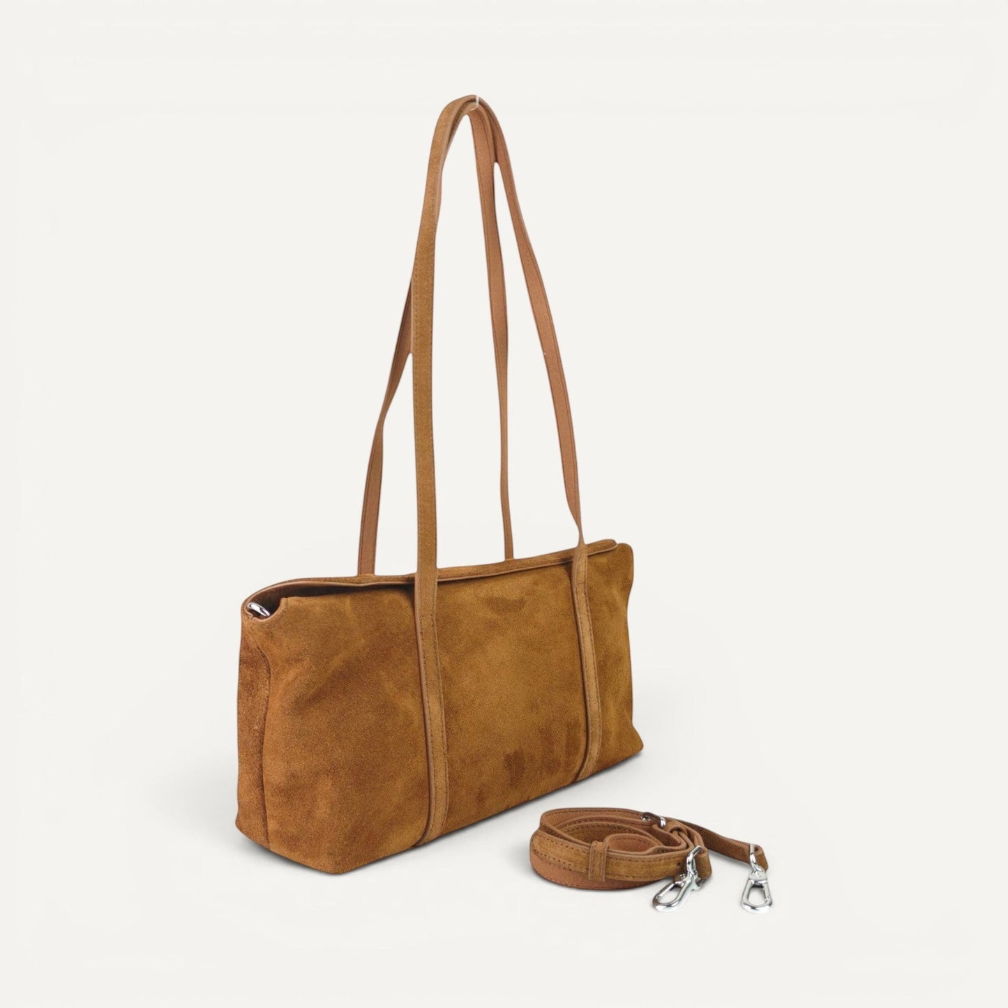 Ashley Suede Leather Shoulder Bag