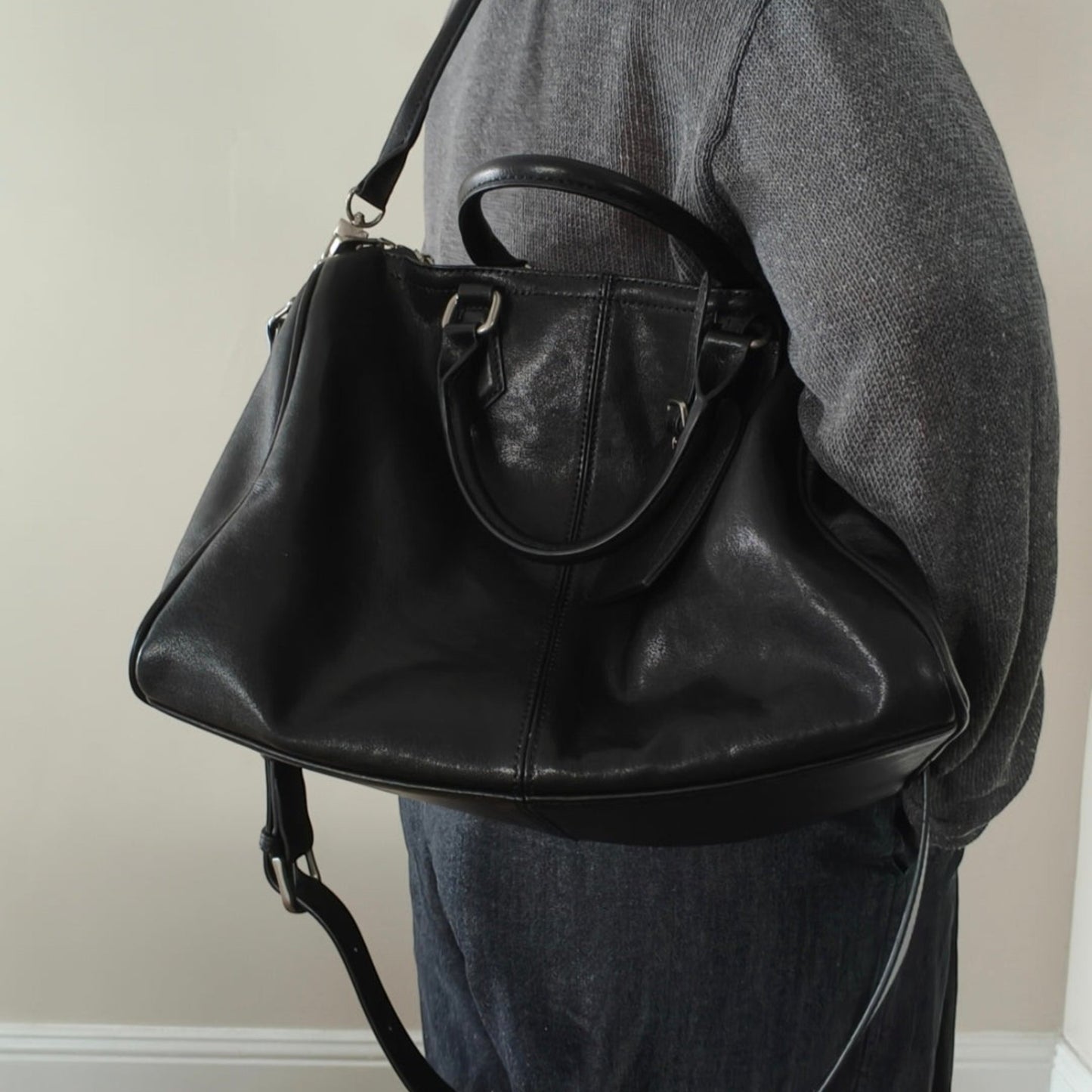 Mercer Structured Leather Top Handle Bag