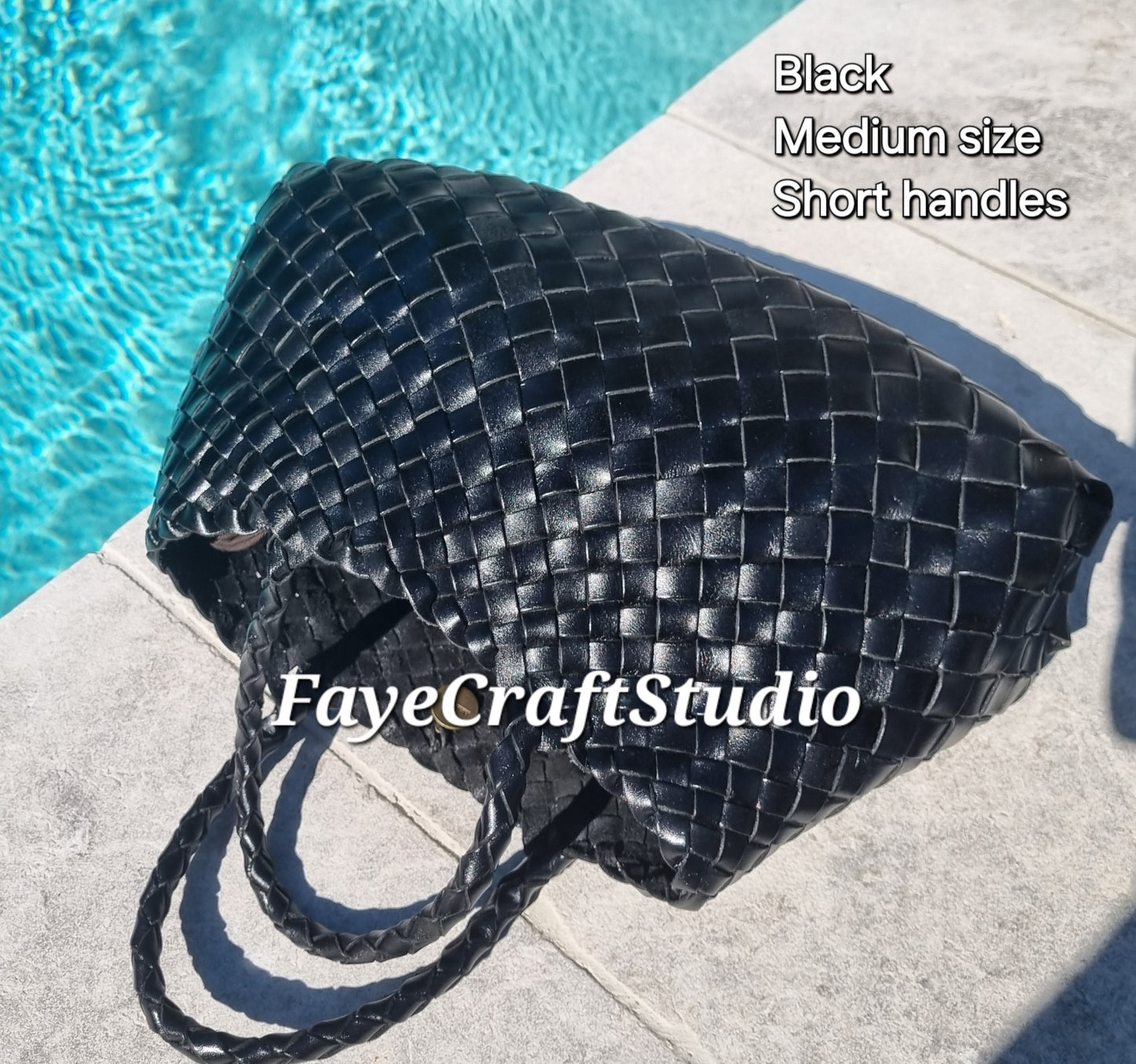 Diana  - Medium Woven Leather Bag