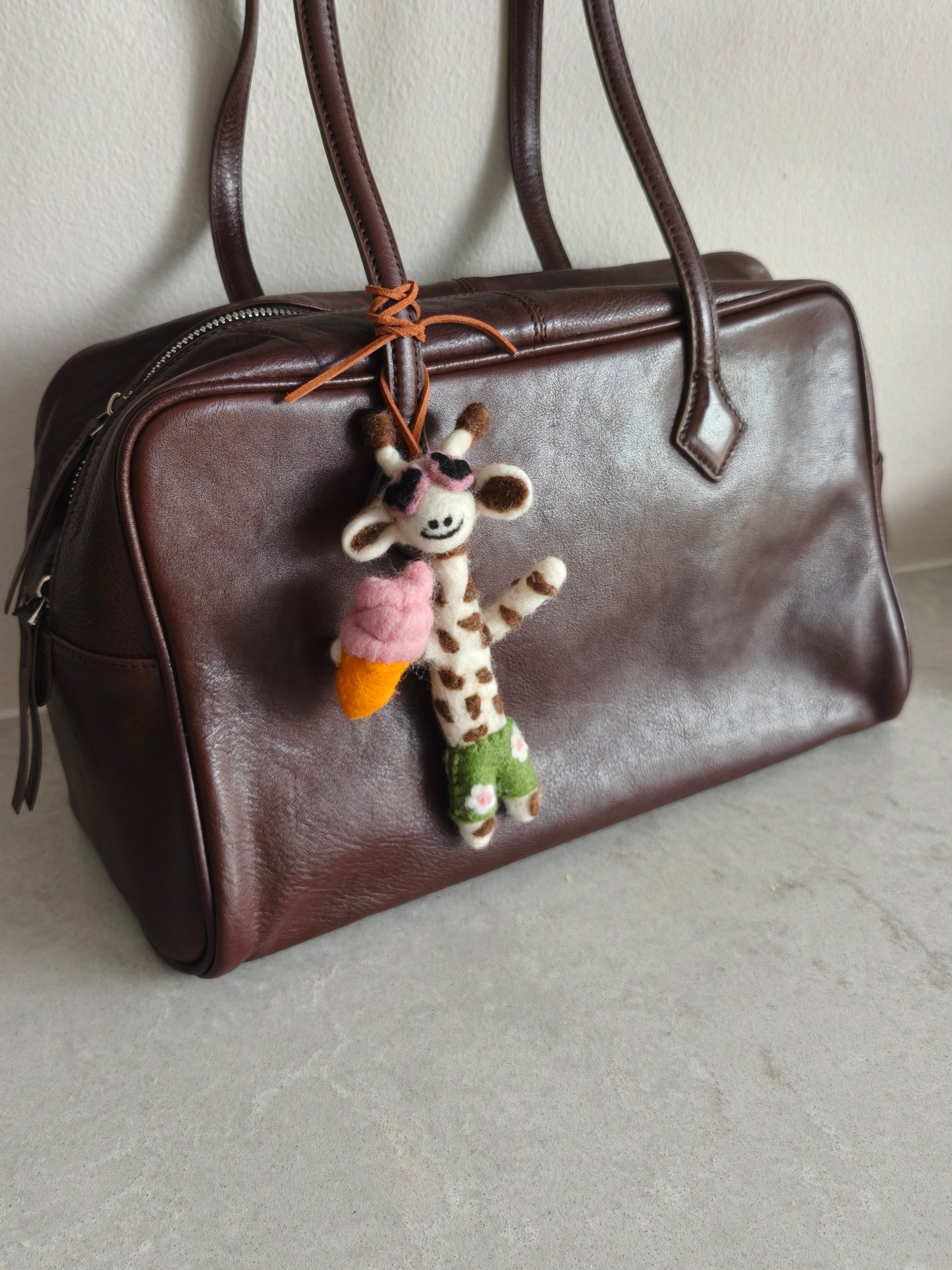 Handmade Wool Felt Bag Charm