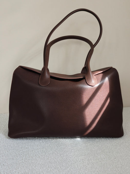Valentina — Full-Grain Leather Commuter & Laptop Tote
