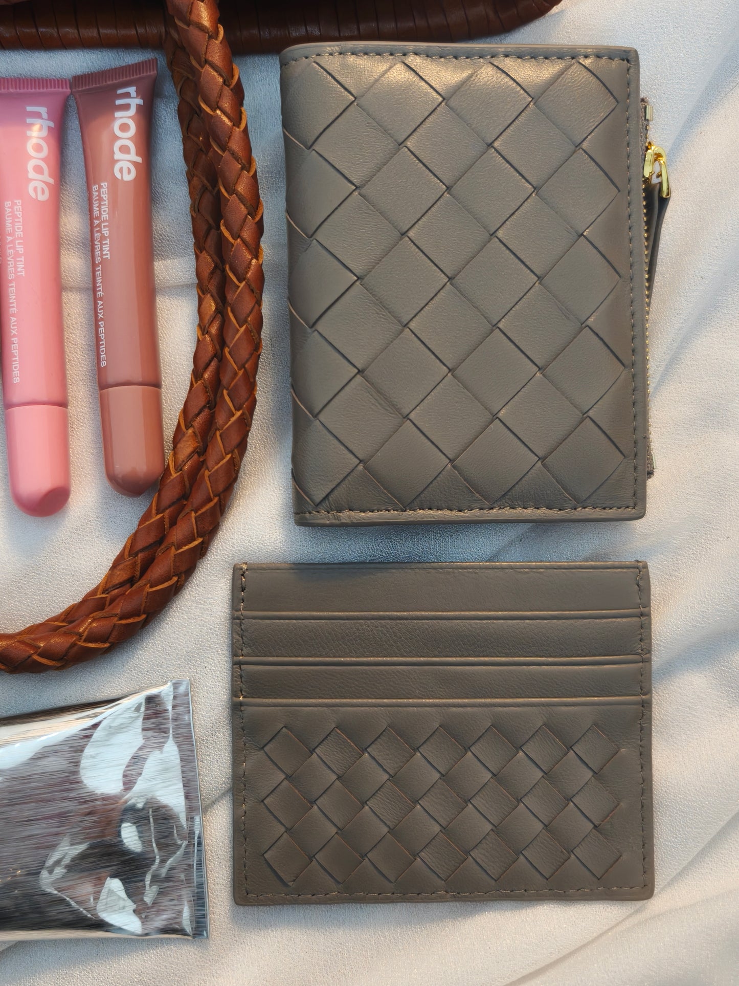 Lola - Sheepskin Woven Short Wallet