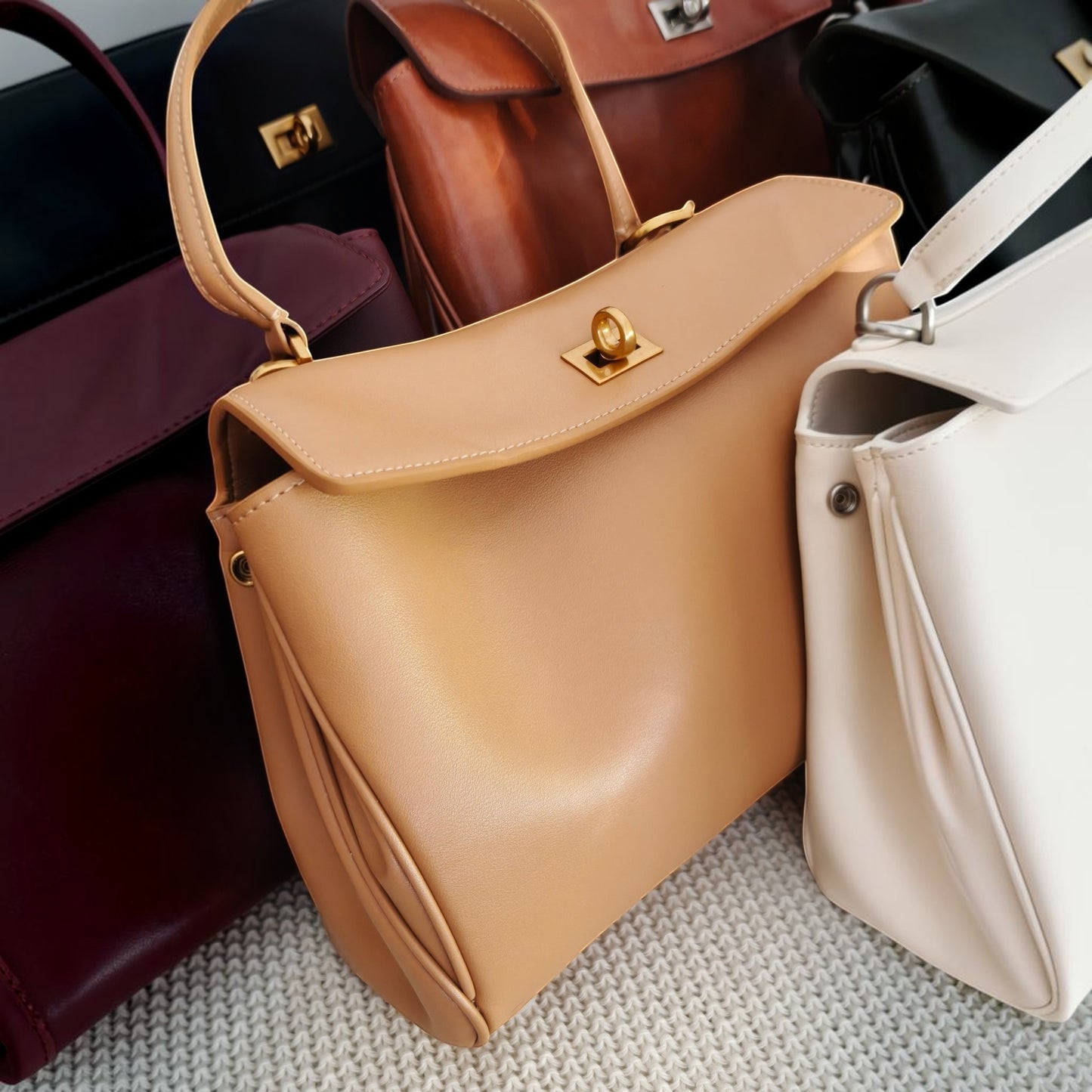 Harper Medium Size Leather Shoulder Bag