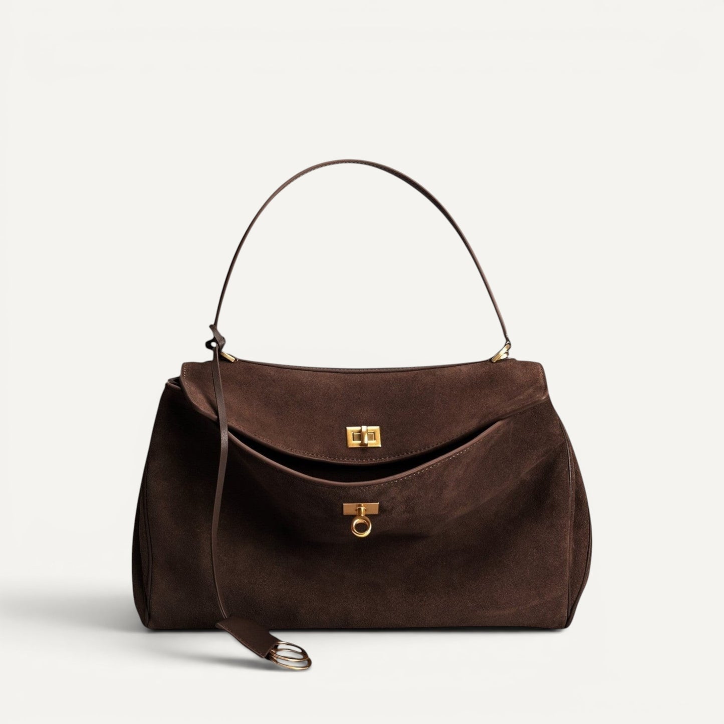 Harper (Suede) Large Size Leather Shoulder Bag