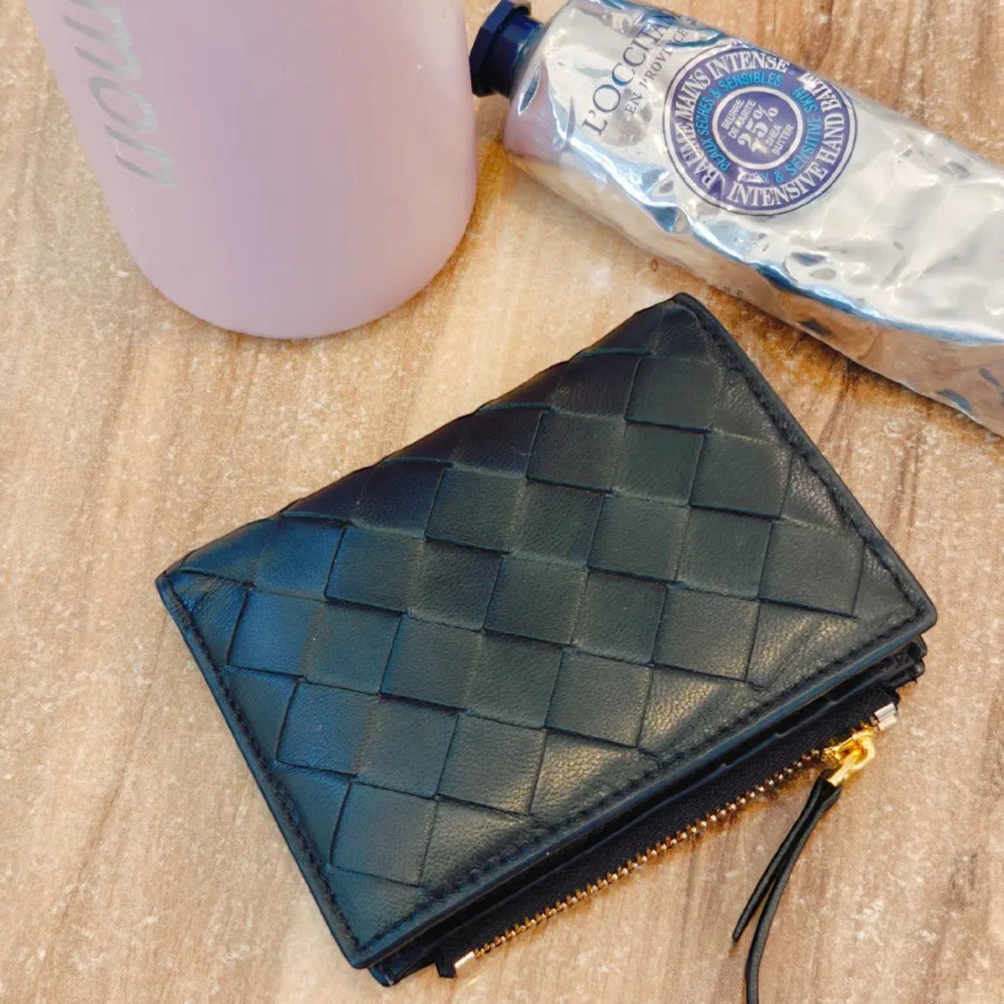 Lola Sheepskin Woven Wallet