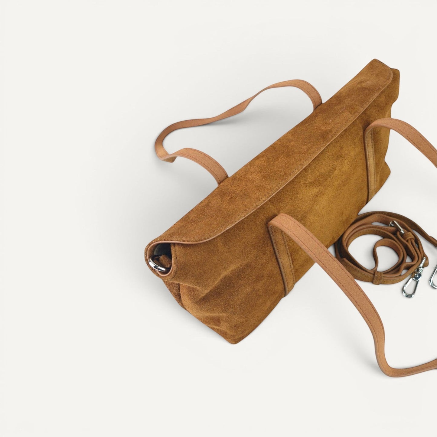 Ashley Suede Leather Shoulder Bag
