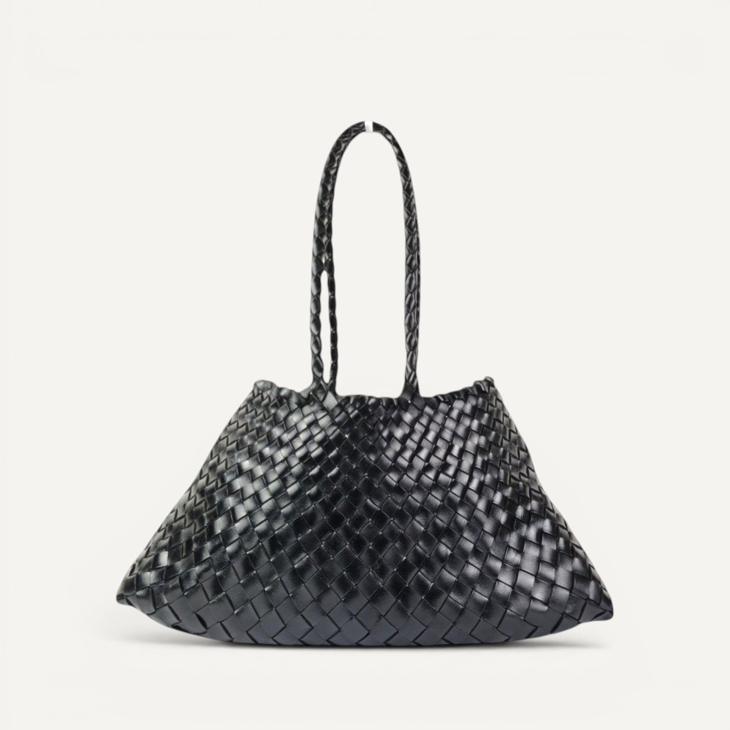 Leah Woven Full-Grain Leather Tote Bag