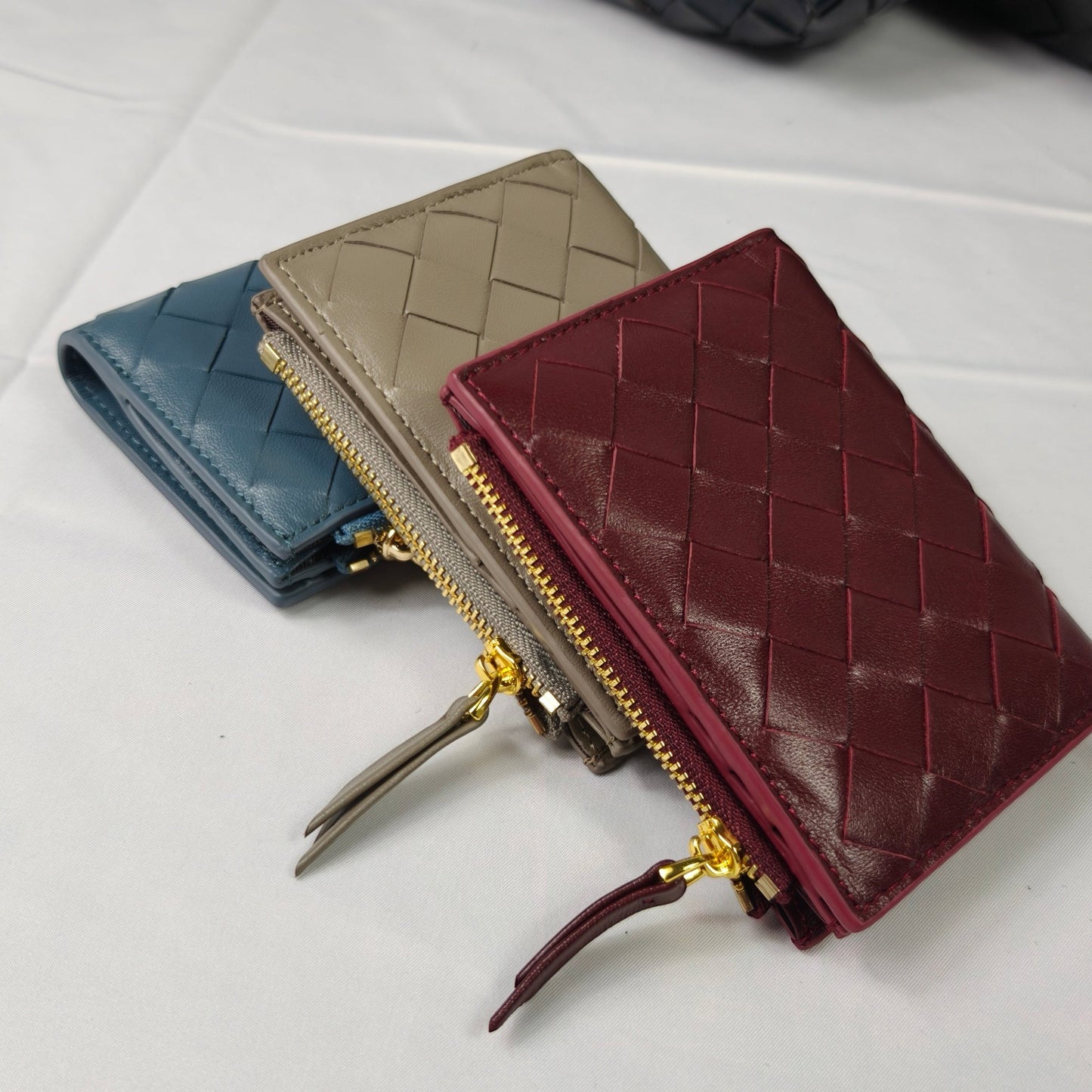 Lola Sheepskin Woven Wallet