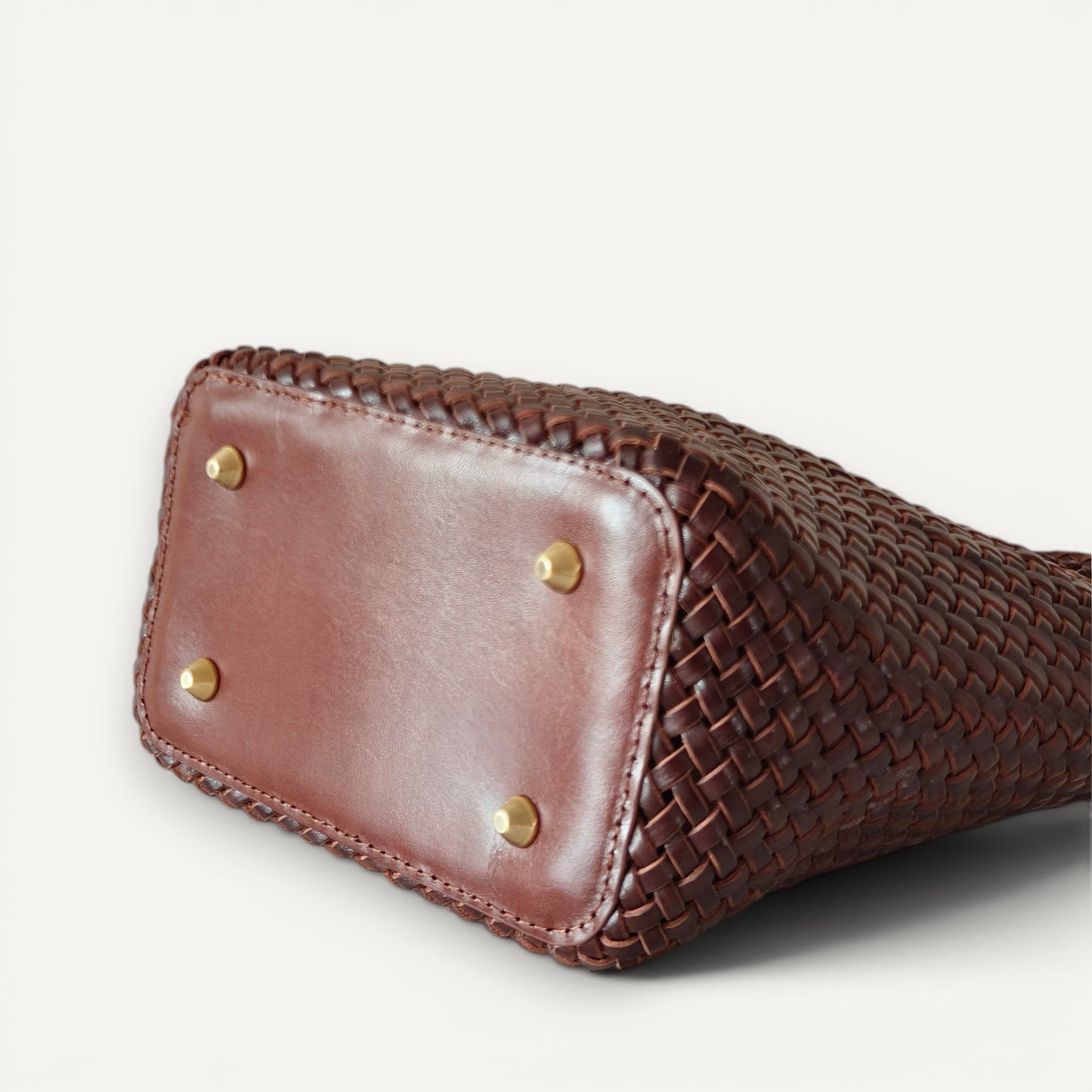 Rhea Handwoven Leather Tote Bag