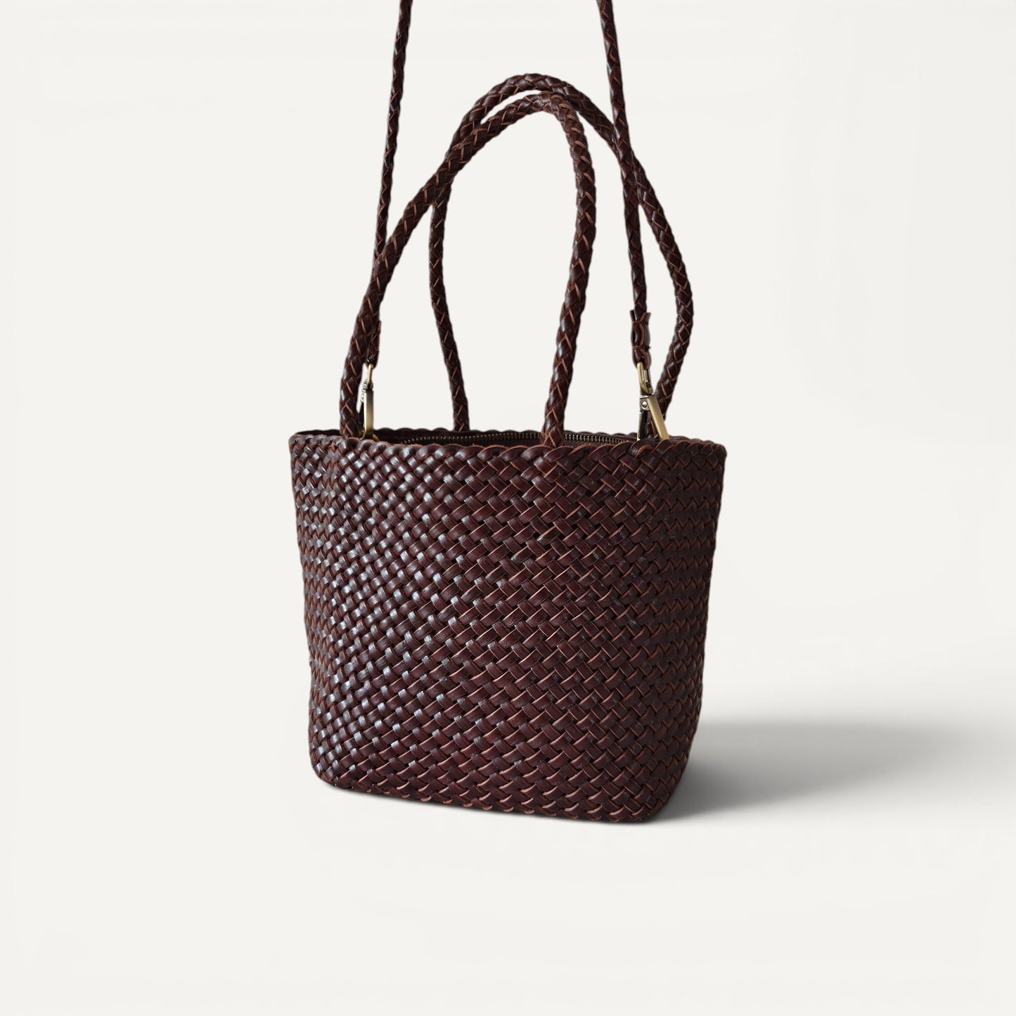 Rhea Handwoven Leather Tote Bag