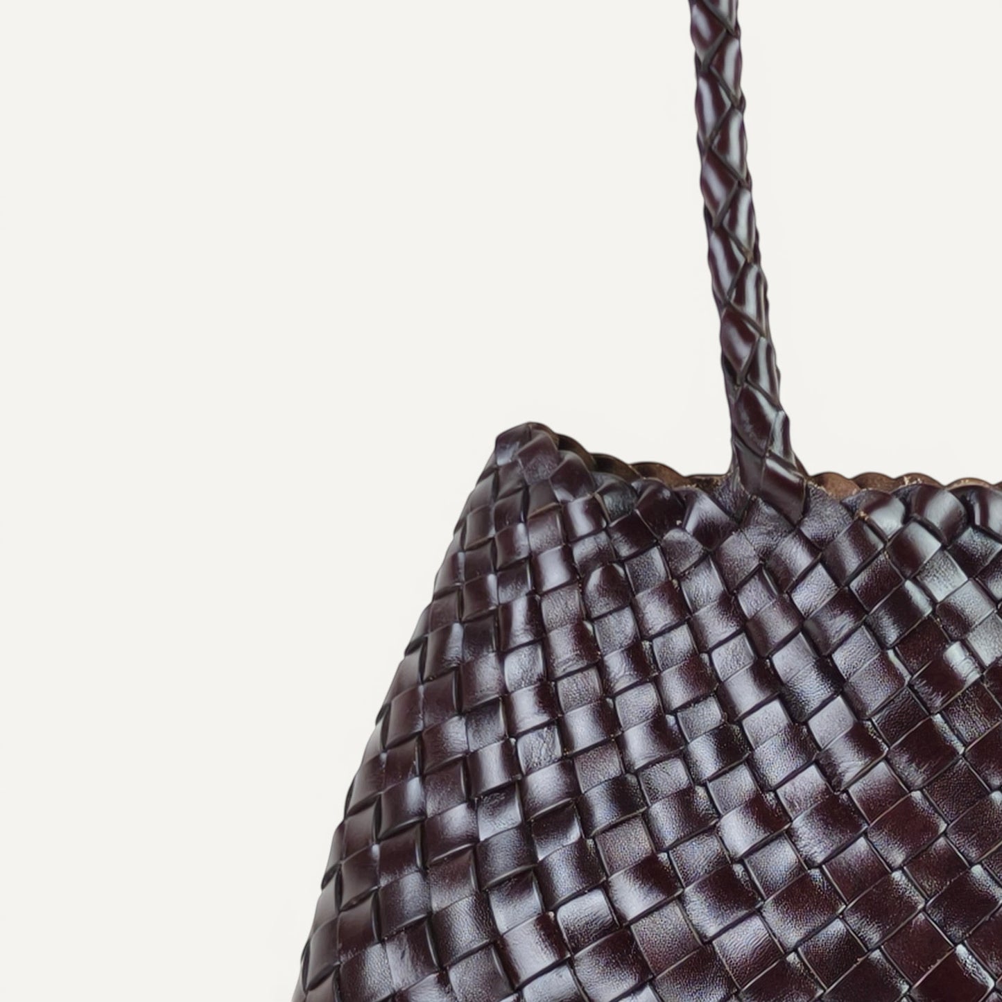 Opal Woven Full-Grain Leather Tote Bag